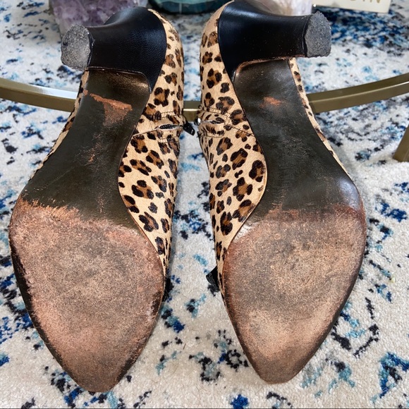 Charles David pony hair leopard booties sz 7.5 - Picture 8 of 8